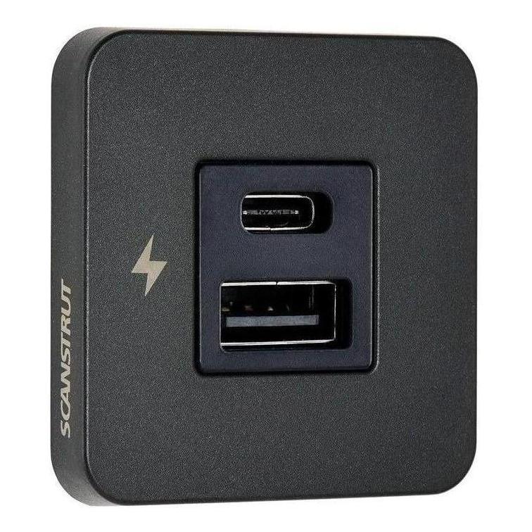 Load image into Gallery viewer, Scanstrut 12V/24V Interior Dual USB/USB-C Charger Socket