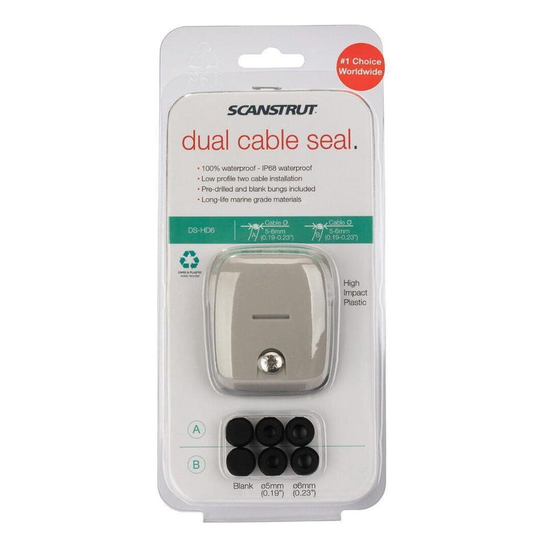 Load image into Gallery viewer, Scanstrut Double Horizontal Entry Cable Seal Grey