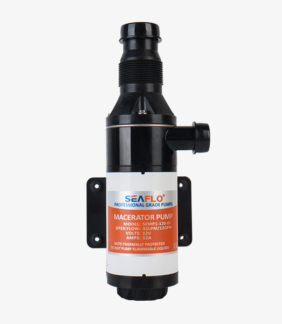 Load image into Gallery viewer, Seaflo 01 Series Macerator Pump 12V 44.9 LPM 38mm Inlet & 25mm Outlet