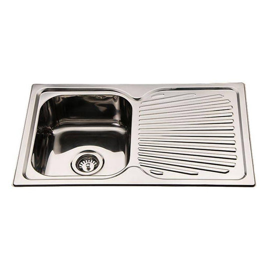 Stainless Steel Kitchen Sink with Stainer - 800 x 480 mm