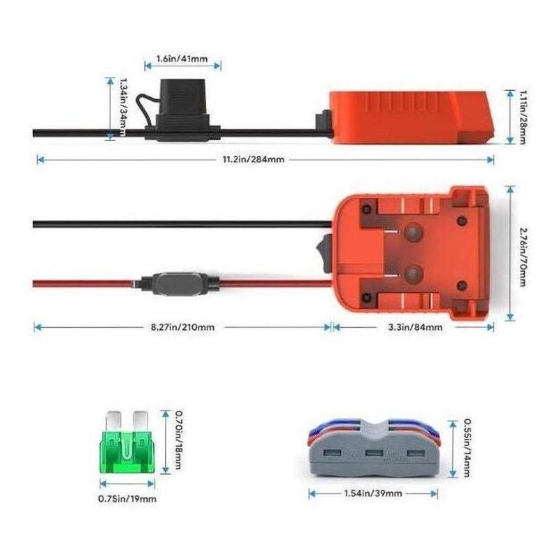 Load image into Gallery viewer, Starlink Mini Milwaukee Battery Adaptor With DC Power Cable Charger Inc Fuse and Switch