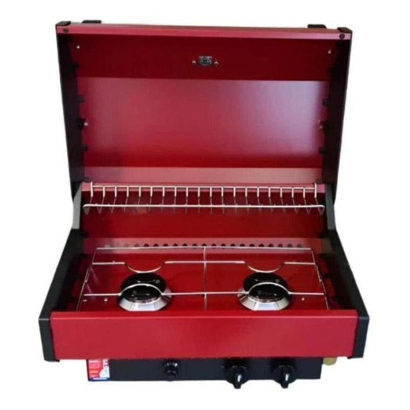 Load image into Gallery viewer, Swift 3 Way Black and Red Slide Out BBQ Kitchen