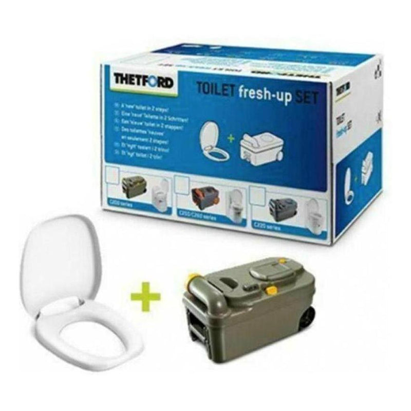 Load image into Gallery viewer, Thetford Fresh Up Set Cassette Tank & Toilet Seat Suits C200 Toilet