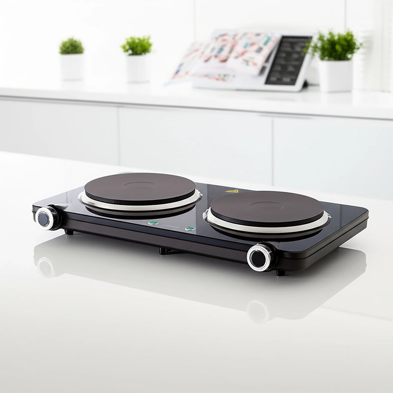 Load image into Gallery viewer, Westinghouse 1500W Twin Electric Cooktop Hot Plate 470 x 280 x 80mm