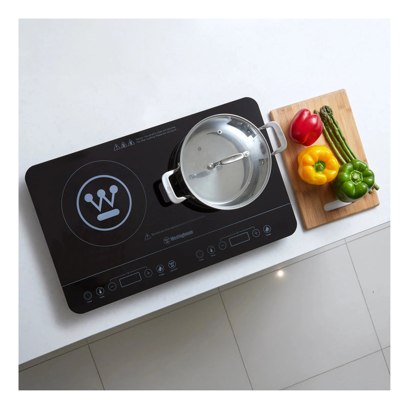 Load image into Gallery viewer, Westinghouse 2400W Twin Induction Cooktop Hot Plate 600 x 360 x 40mm