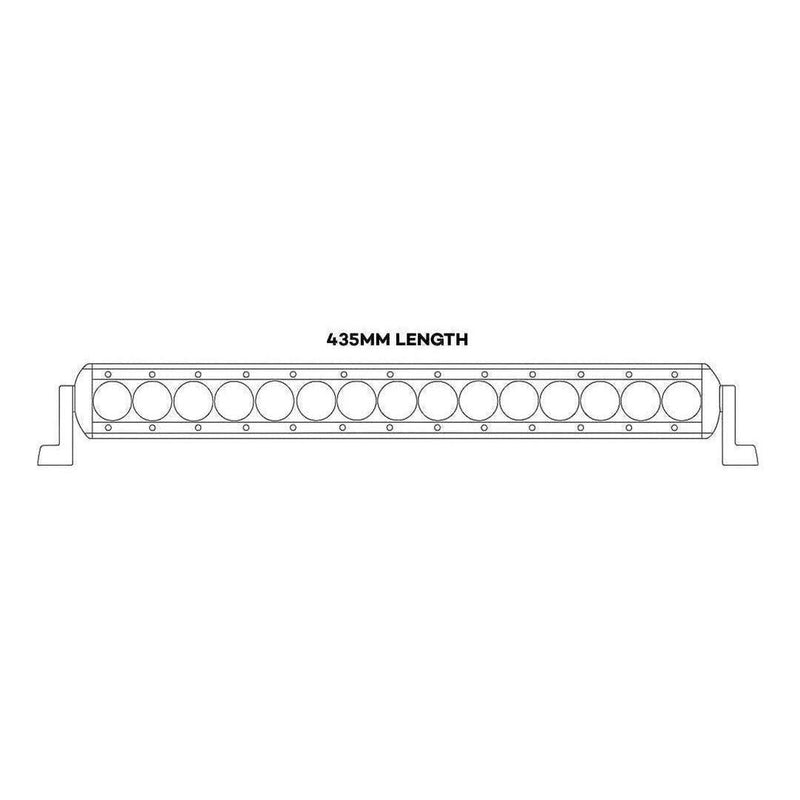 Load image into Gallery viewer, luma Light Bar 3W Cree 15 LED Amber/White Bug Light 17" 435mm Length Flood Beam Black
