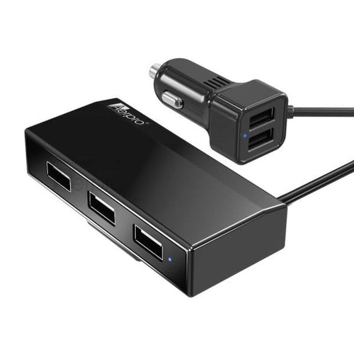 Aerpro 12V / 24V 5 Port In Car USB 9.6A Charger with Remote Installation 1.8 meter lead