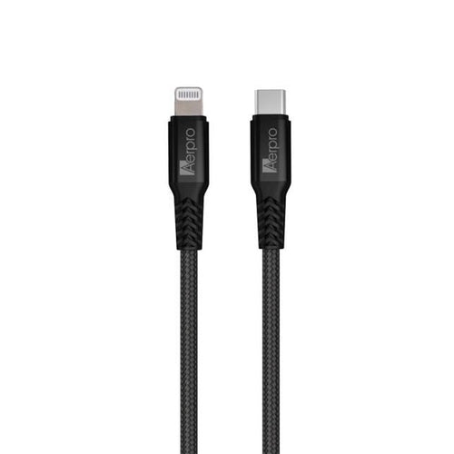 Aerpro USB-C to USB-C Charging / Syncing Braided Cable 1.5 Meter Lead Black