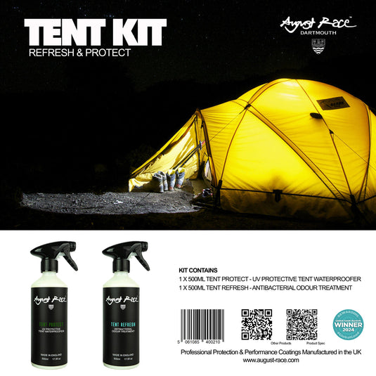 August Race Tent Kit - Odour and Water Proofer Treatment Kit 500ml - 2 Pack