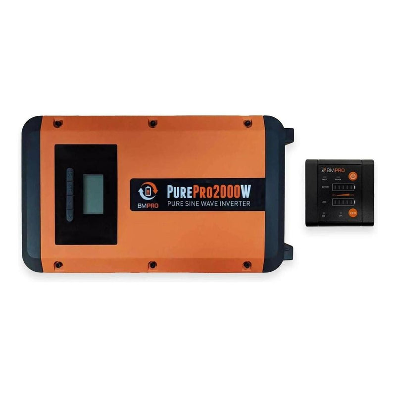 Load image into Gallery viewer, BMPRO Pure Pro Pure Sine wave 2000W Inverter with Remote Screen

