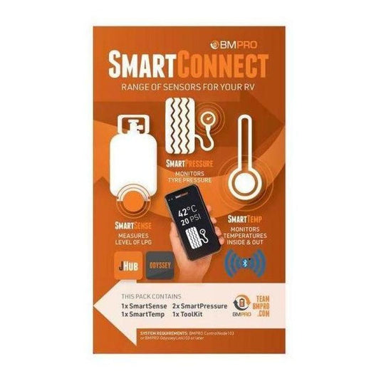 BMPRO Smart Connect Kit 1 x Gas / 1 x Temp / 2 x Tire Press Monitoring Sensors
