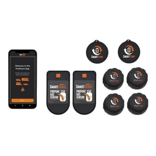 BMPRO Smart Connect Kit - 2 x Gas / 2 x Temp / 4 x Tire Press Monitoring Sensors