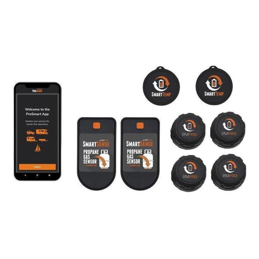 BMPRO Smart Connect Kit - 2 x Gas / 2 x Temp / 4 x Tire Press Monitoring Sensors