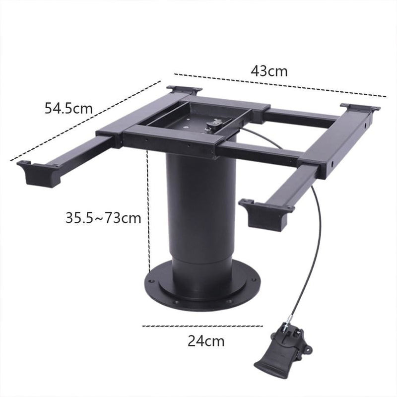 Load image into Gallery viewer, Belgique Adjustable Telescopic Manual Table Leg Inc 360 Degree Swivel Table Top Bracket
