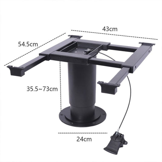 Belgique Adjustable Telescopic Manual Table Leg Inc 360 Degree Swivel Table Top Bracket