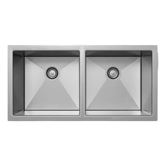 Belgique Double Bowl Sink Basin 770 x 440 x 250 - Stainless Steel Brushed Satin