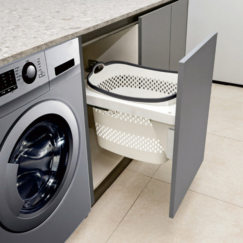 Load image into Gallery viewer, Belgique Laundry Pull Out Basket Bin 45L White
