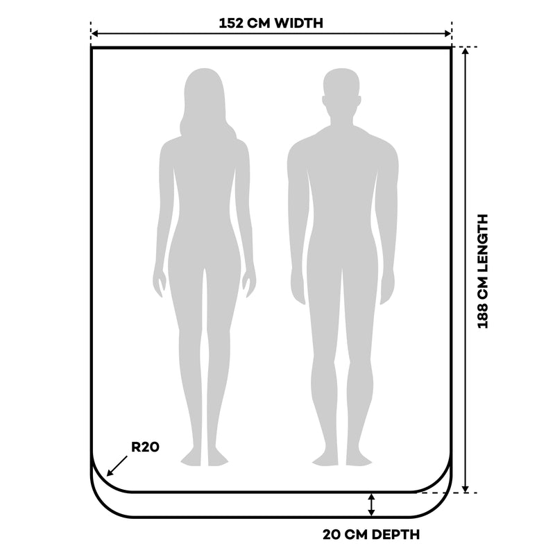 Load image into Gallery viewer, Belgique Memory Foam Caravan Mattress 152 x 188 x 20cm
