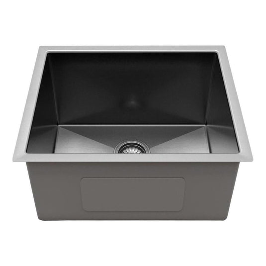 Belgique Single Bowl Sink Basin 540 x 440 x 250 - Stainless Steel Gun Metal