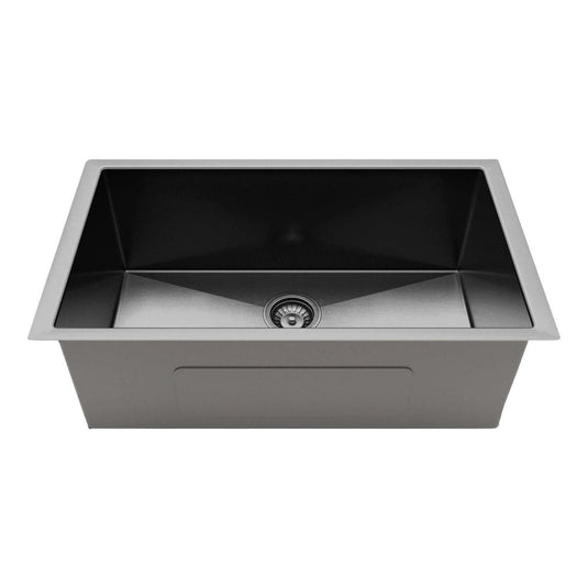Belgique Single Bowl Sink Basin 700 x 440 x 250 - Stainless Steel - Gun Metal