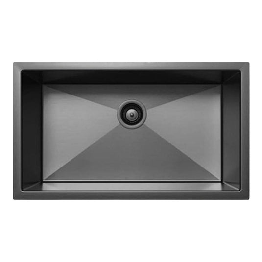 Belgique Single Bowl Sink Basin 700 x 440 x 250 - Stainless Steel - Gun Metal