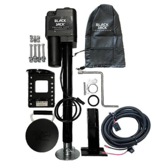 Black Jack Master 12V Electric Trailer Jack 1600kg Inc Wiring Harness