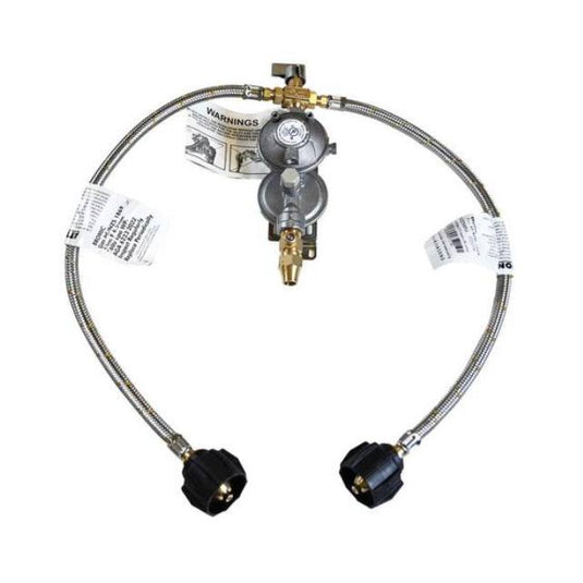 Bromic Double Dual Stage Gas Regulator Kit 450mm Pig Tail 3/8