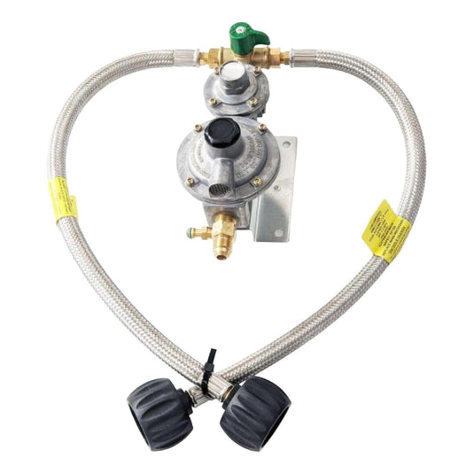 Bromic Double Dual Stage Gas Regulator Kit 450mm Pig Tail 3/8