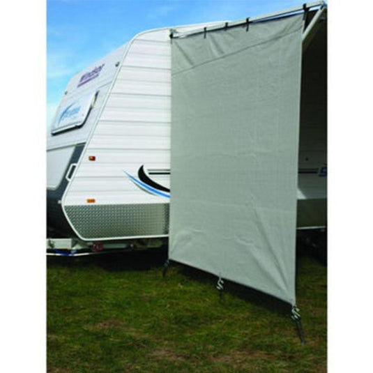 CAMEC Caravan 2.1 X 2.05m Privacy Screen End Wall Side Sun Shade Inc Ropes and Pegs