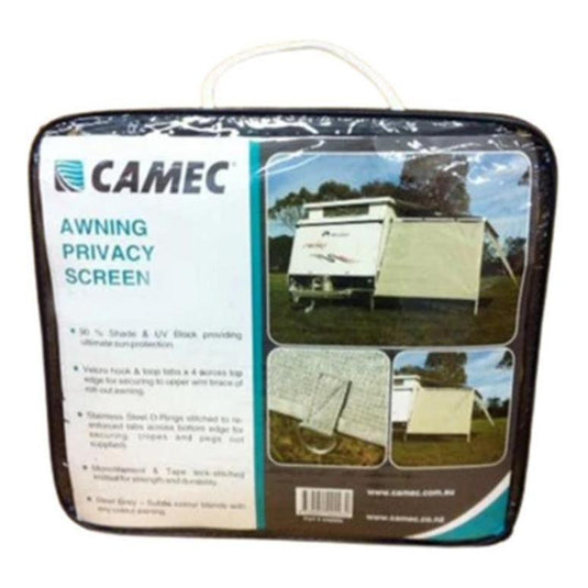 Camec Privacy End Pop Top Awning Screen 2.1 X 1.8M Steel Grey
