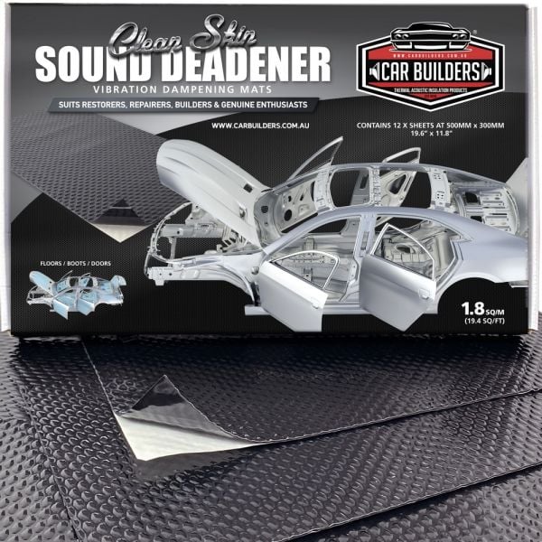 Load image into Gallery viewer, Car Builders Sound Deadener Material 12 Sheets 300 x 500mm 1.8sq/m Coverage OEM Black Stage 1
