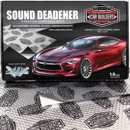 Car Builders Sound Deadener Material 12 Sheets 300 x 500mm 1.8sq/m Coverage Silver Stage 1