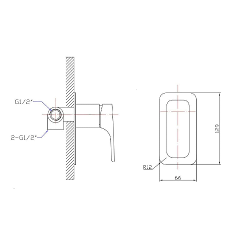 Load image into Gallery viewer, Chaser Shower / Bath Flick Tap Mixer Round Black
