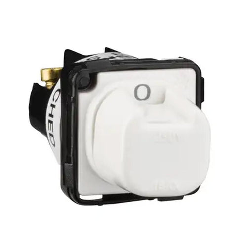 Clipsal 15A 4 Position Rotary Switch Mechanism 2 On / 2 Off White