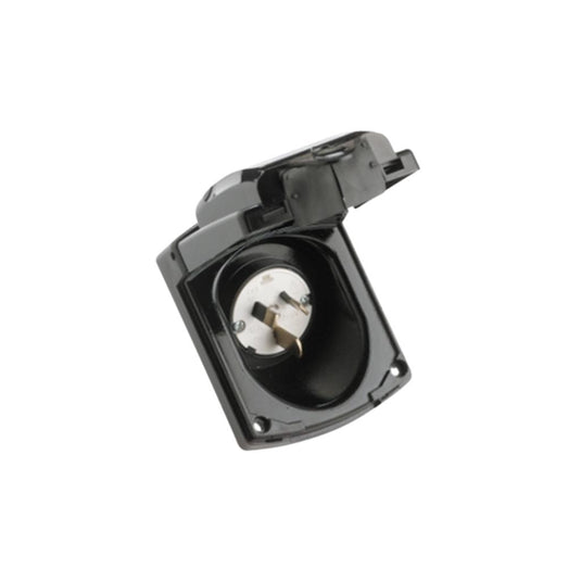 Clipsal 15Amp 240V Power Inlet Socket 3 Pin Black