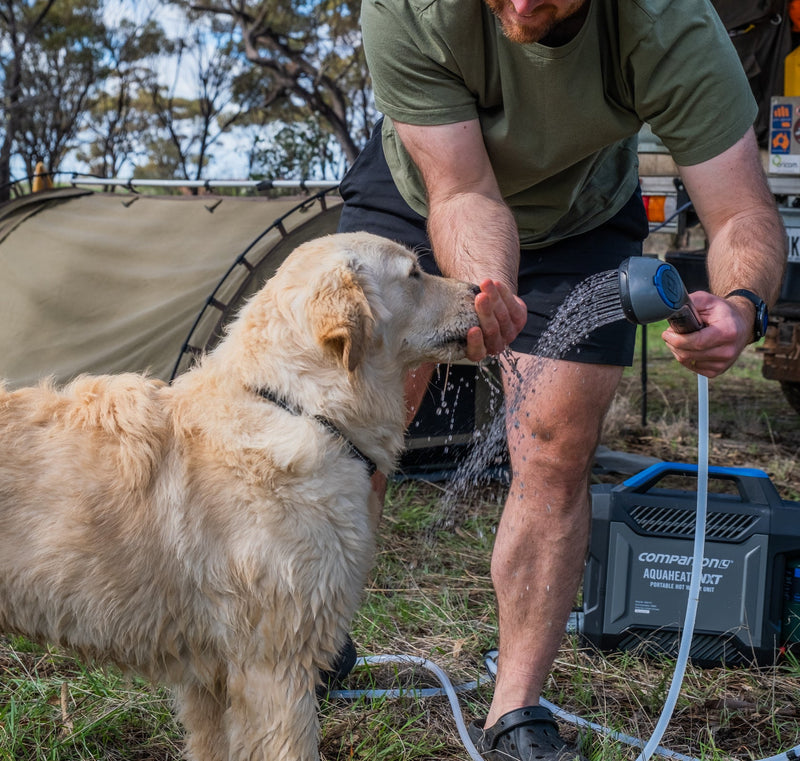 Load image into Gallery viewer, Companion NXT Aquaheat Portable Camping Lithium Gas Hot Water Shower System
