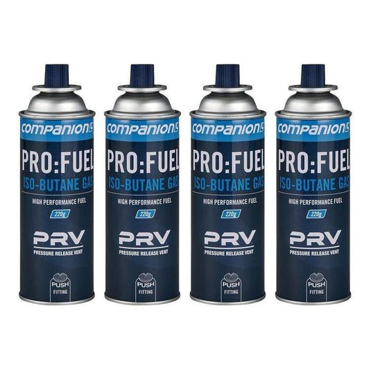 Cube Butane Companion PRO FUEL Butane Gas Canister 220G - 4 Pack – Caravan and ...