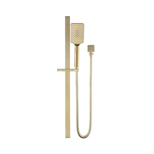 Cresta Shower Head and Square Rail French Gold