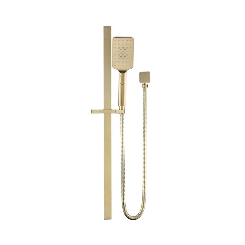 Load image into Gallery viewer, Cresta Shower Head and Square Rail French Gold
