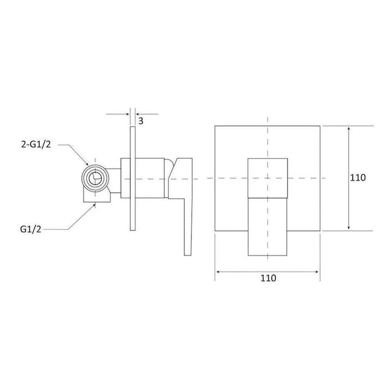 Load image into Gallery viewer, Deko Shower Flick Mixer Black
