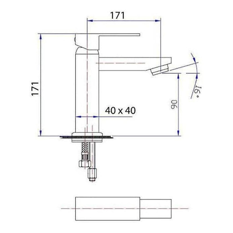 Load image into Gallery viewer, Deko Square Handle Basin Sink Tap Mixer Chrome

