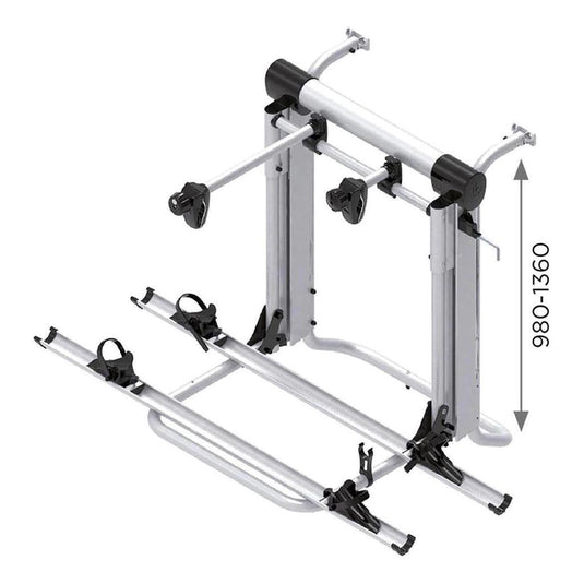 Electric 12V Bike Lift Rack Carrier 2 Bike 830 - 1210 mm Range Inc Remote