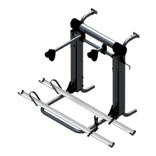 Electric 12V Bike Lift Rack Carrier 2 Bike 920-1400mm Range For Fat Tyres Inc Remote-Black