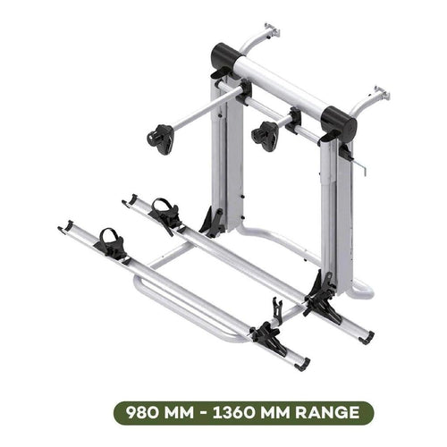 Electric 12V Bike Lift Rack Carrier 2 Bike 980 - 1360mm Range - Remote Inc