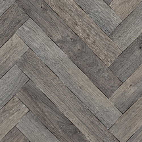 Eurolux Flooring Collection Herringbone Grey Oak 72m2 - 2.4X30M 0.6 Per Meter