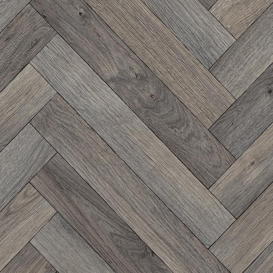 Eurolux Flooring Collection Herringbone Grey Oak 72m2 - 2.4X30M 0.6