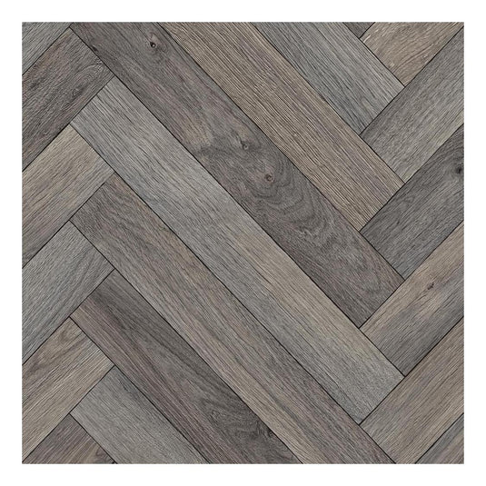Eurolux Flooring Collection Herringbone Grey Oak 72m2 Roll (2.4x30m)