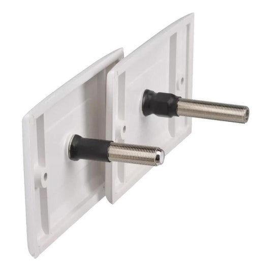 Explorer Passive Wall Plate Single TV F Type Socket Outlet White