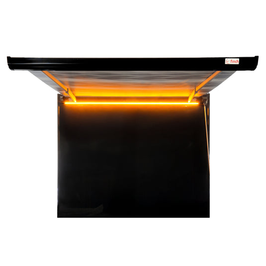 Finch Awning Side Mount Manual inc Support Leg 2.2 x1.65m Black