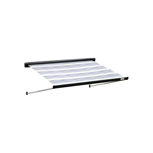 Finch Awning Side Mount Manual inc Support Leg 2.2 x1.65m Black